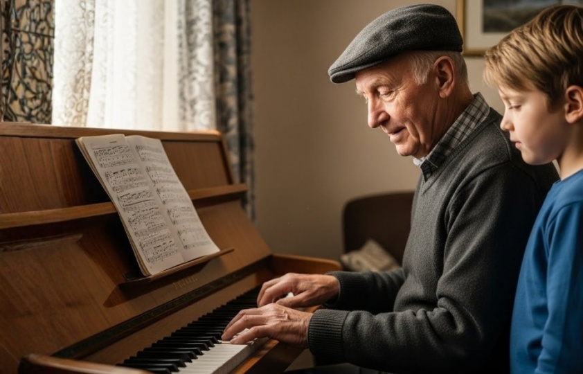 Simple tunes on the piano