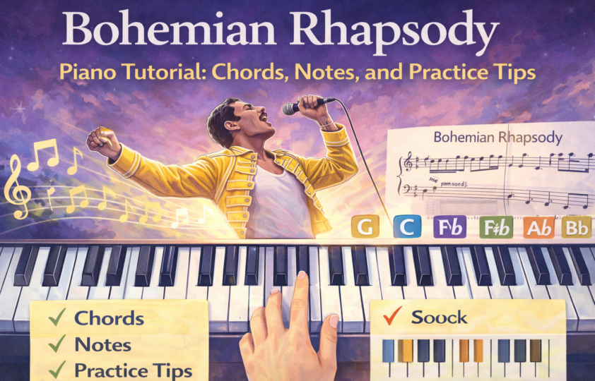 Bohemian Rhapsody Piano Tutorial, Chords, Notes, and Practice Tips