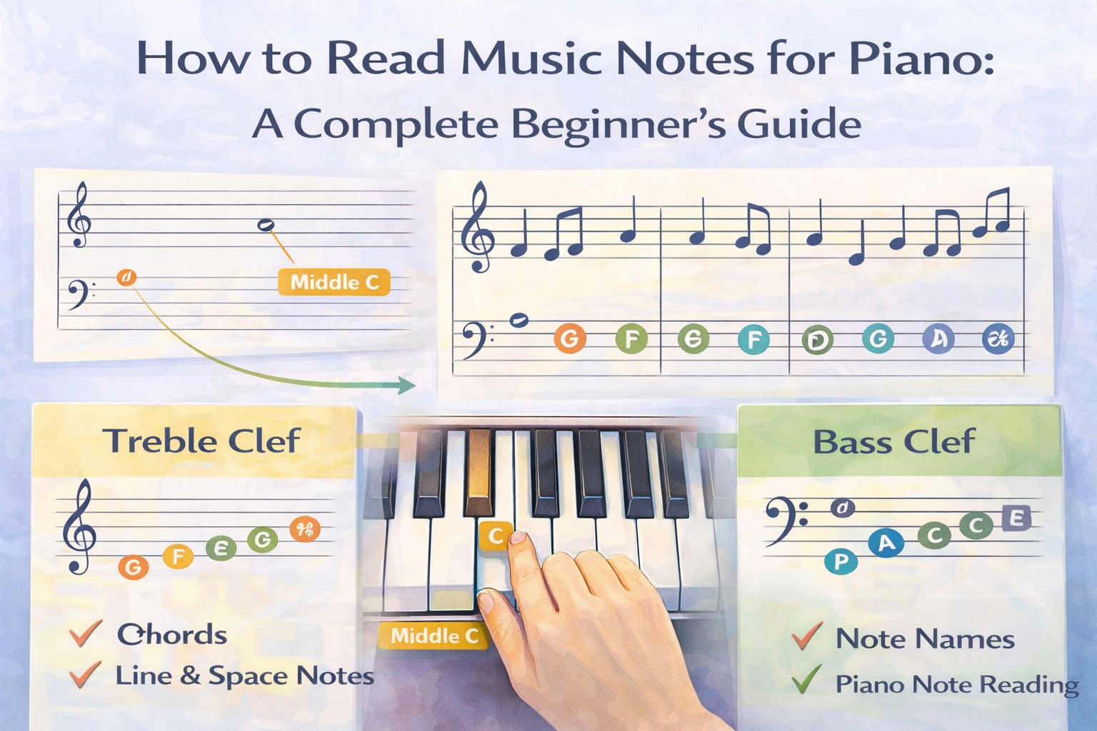How to Read Music Notes for Piano, A Complete Beginner’s Guide