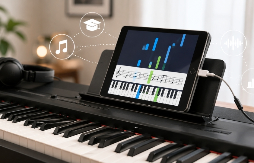 Connect piano to iPad