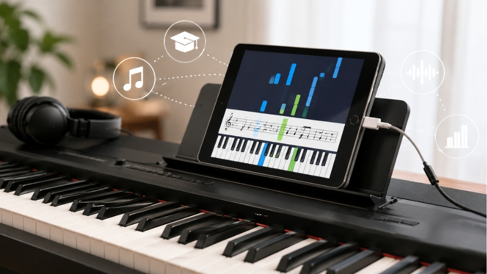 Connect piano to iPad
